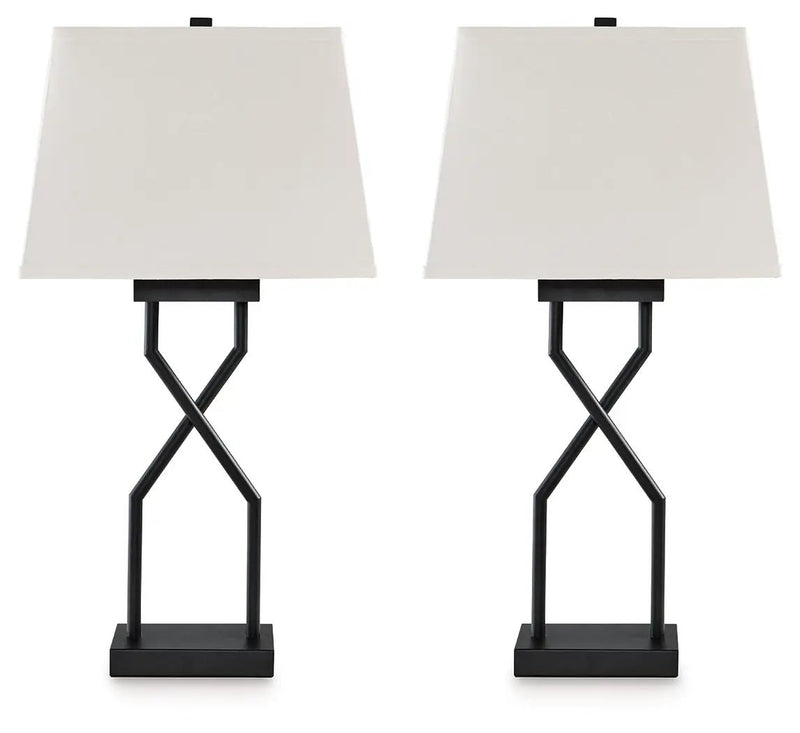 Brookthrone - Metal Table Lamp (Set of 2) - Black by Unique Piece Furniture