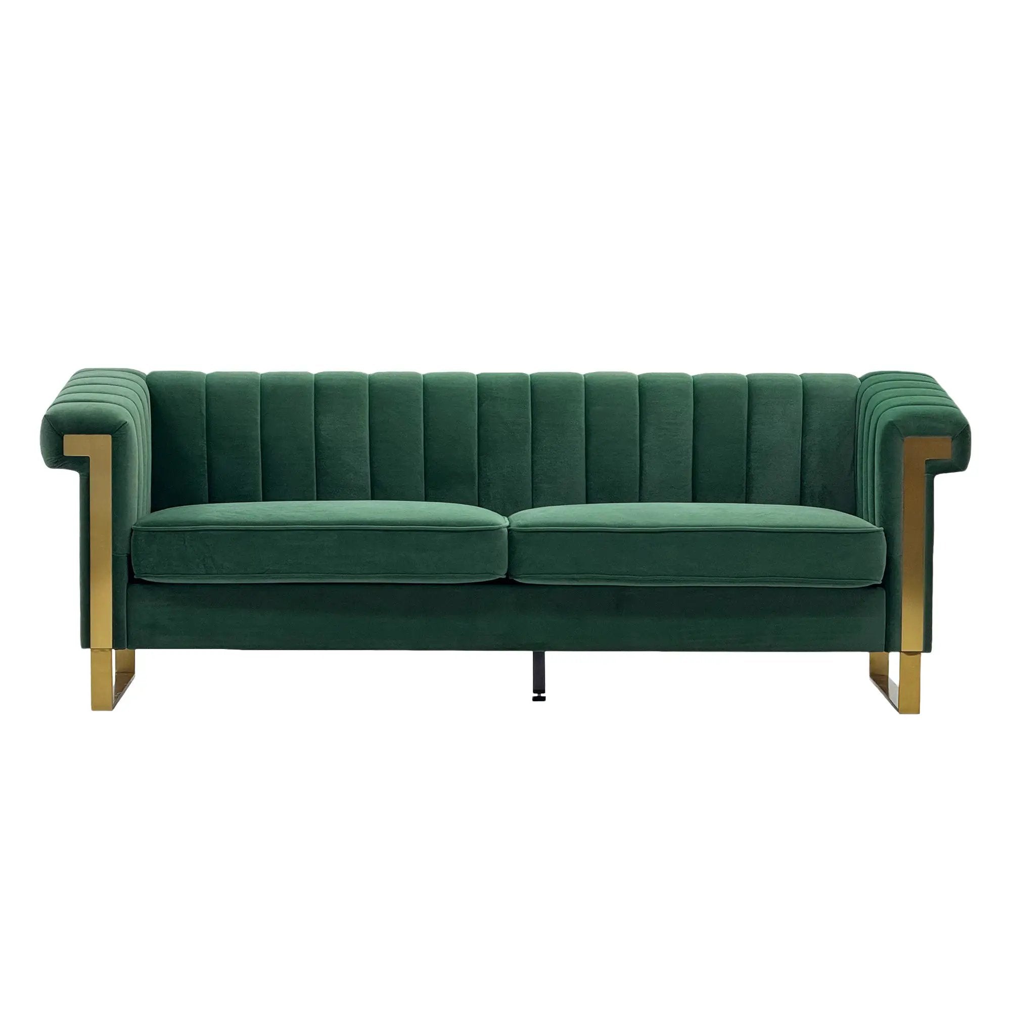 FX-P81B-RG 834-14 Velvet Sofa with Gold Accents by HouseOfZazla