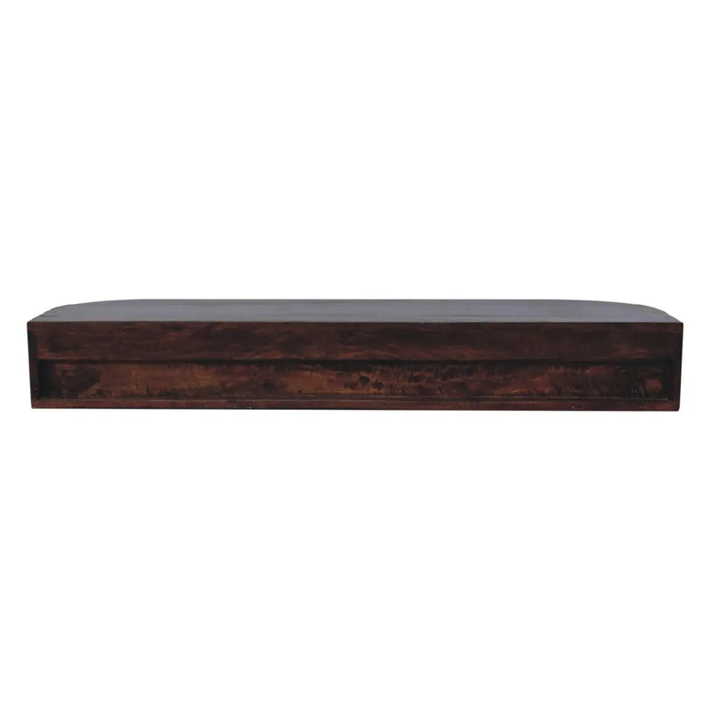 Solid Wood Lunar 2-Drawer Floating Console, 1 Open-slot by HouseOfZazla