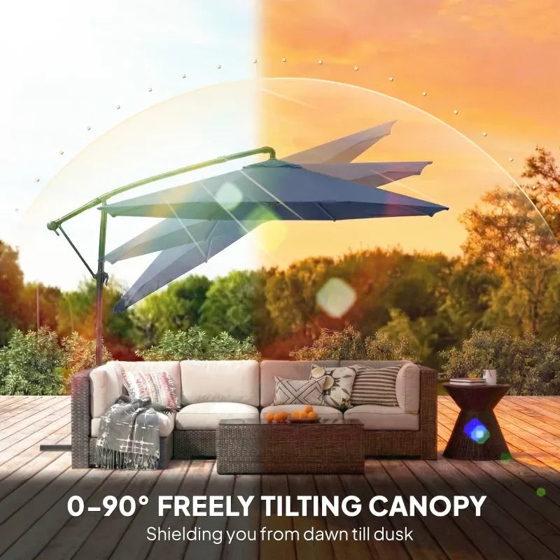 Outdoor Hanging Cantilever Umbrella by HouseOfZazla