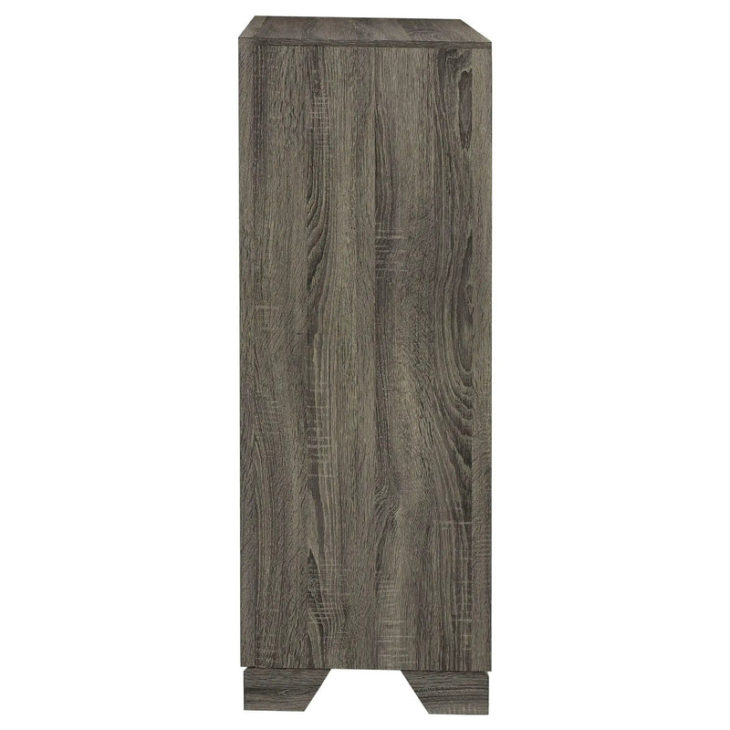 Funston - 4 Drawer Chest Of Drawers With Bar Handles - Brown Oak by HouseOfZazla