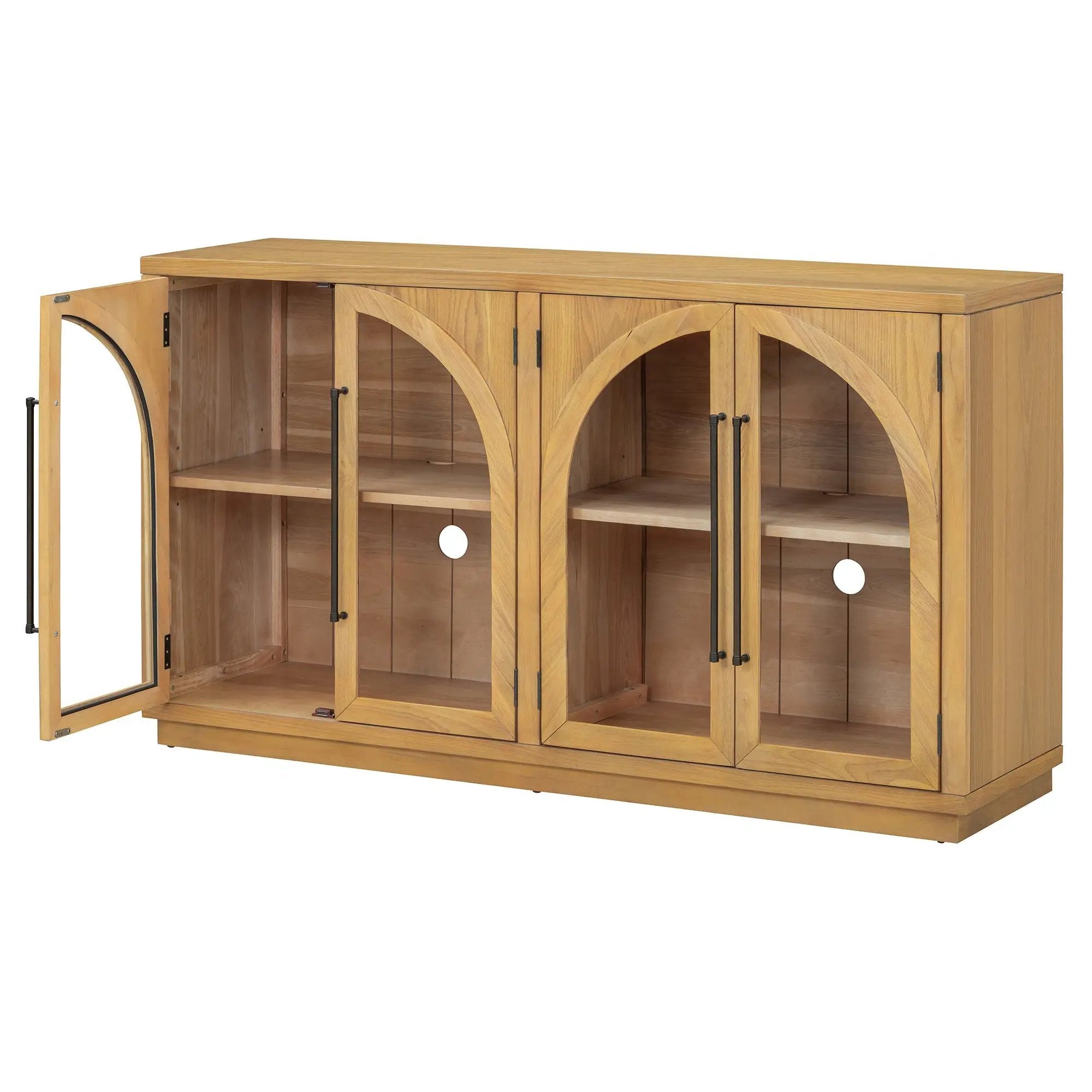 TREXM 4-Door Large Storage Sideboard Buffet Cabinet by HouseOfZazla