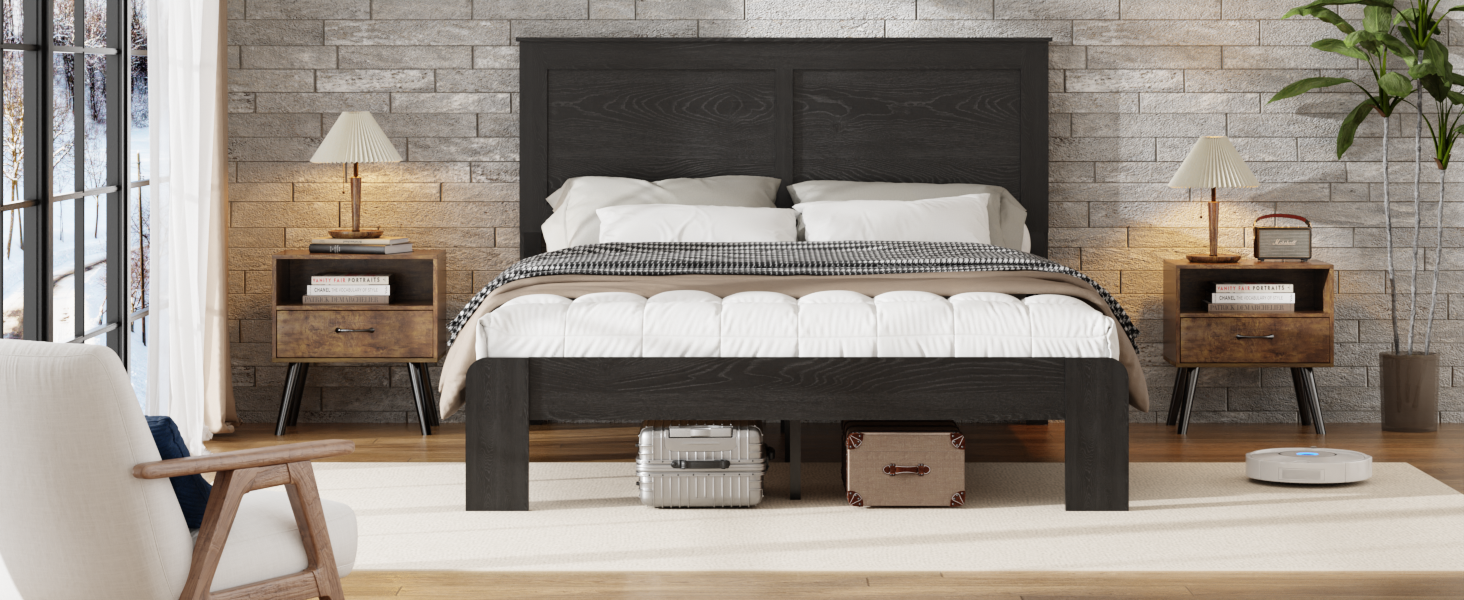 Full Size Wood Platform Bed Frame by HouseOfZazla