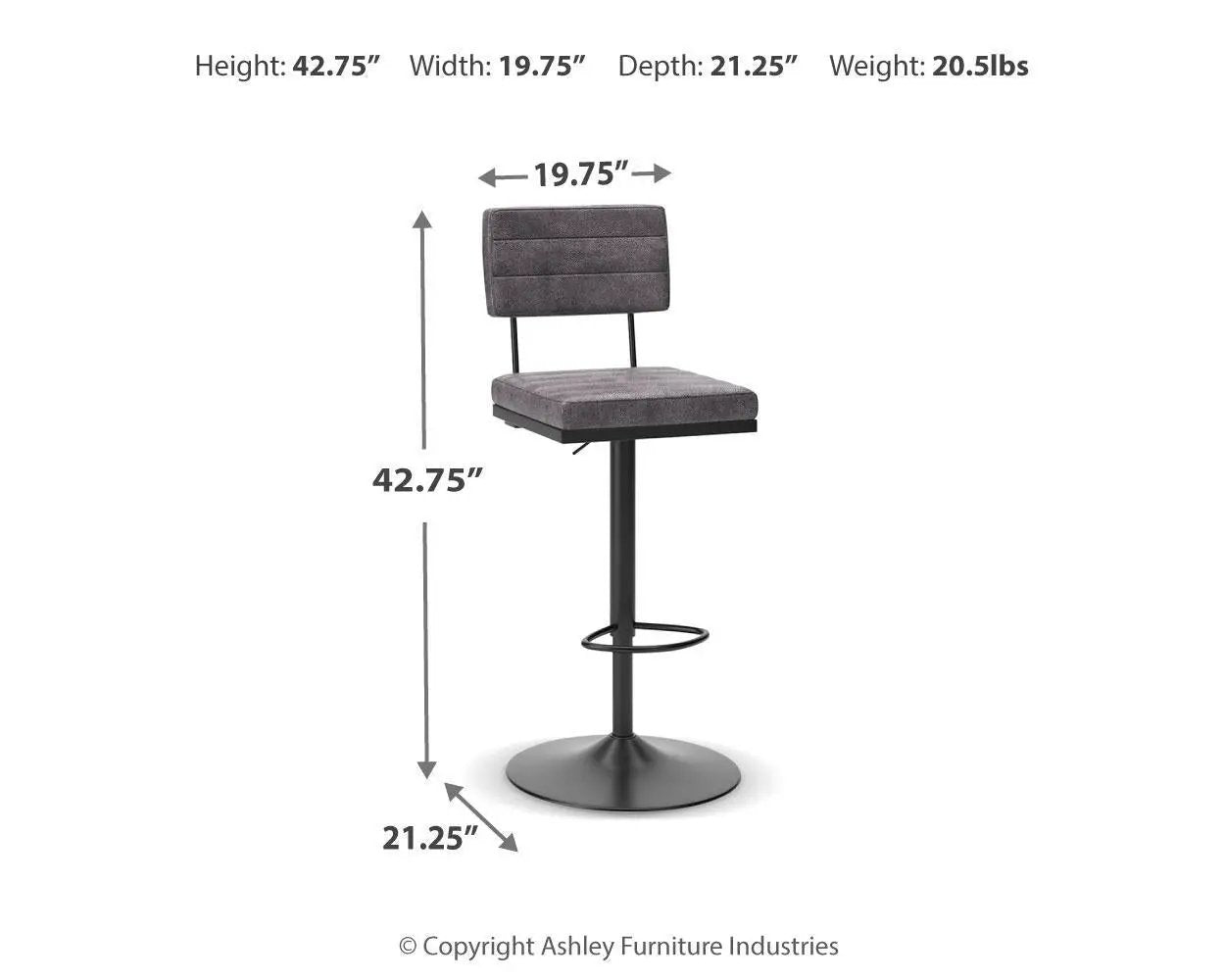 Strumford - Tall Swivel Barstool (Set of 2) by Unique Piece Furniture