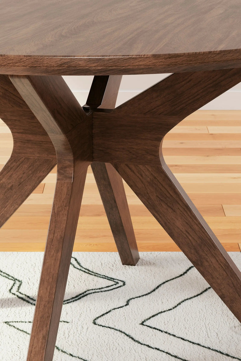 Lyncott - Round Dining Room Table - Brown by Unique Piece Furniture