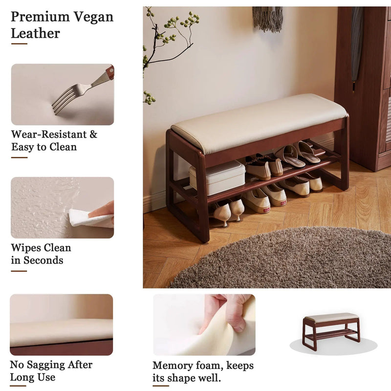Wood Shoe Storage Bench by HouseOfZazla