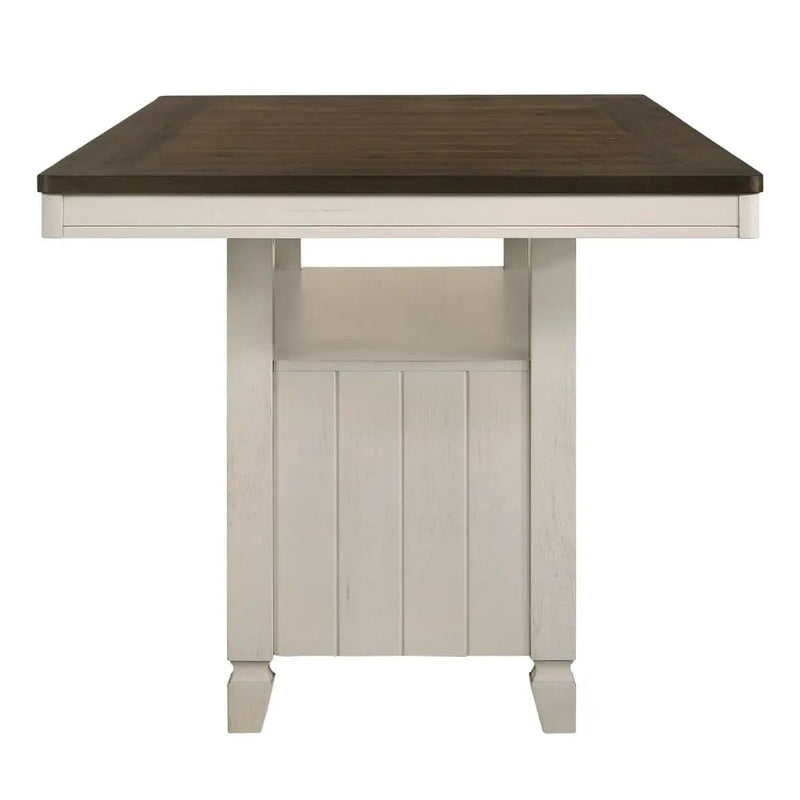 Tasnim - Counter Dining Table - Oak & Antique White by Unique Piece Furniture