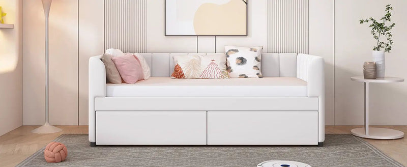 Upholstered Daybed With Ergonomic Design Backrest by HouseOfZazla