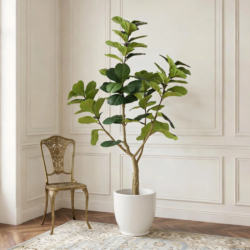 6FT Artificial Fiddle Leaf Fig Tree, Realistic Faux Potted Plant by HouseOfZazla