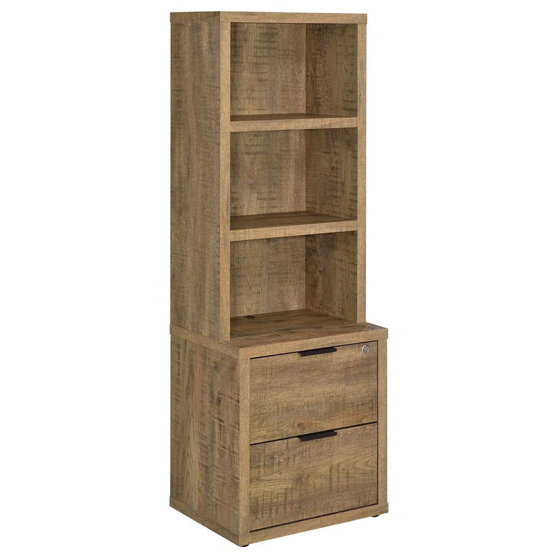 Westpark 3-shelf Bookcase USB and Lockable Drawer Mango by Unique Piece Furniture