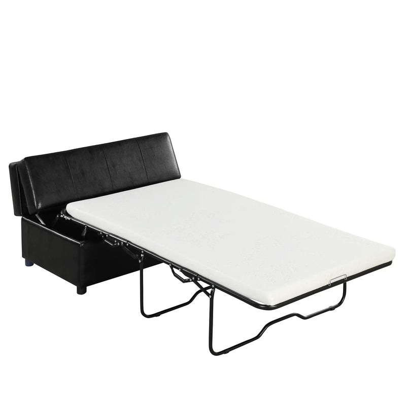 Twin Size Folding Ottoman Sleeper Bed With Mattress Convertible Guest Bed by HouseOfZazla
