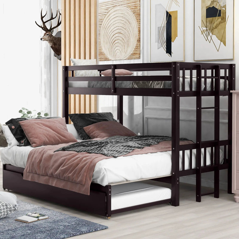 Smooth Mobility Bunk Bed With Trundle by Unique Piece Furniture