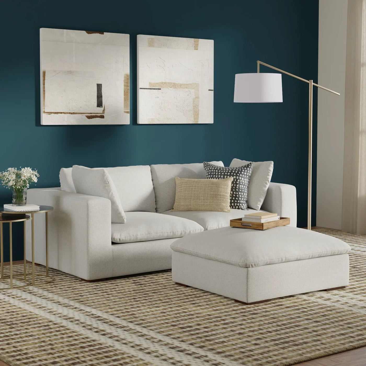 Jasmine - Handcrafted Sofa And Ottoman by Unique Piece Furniture