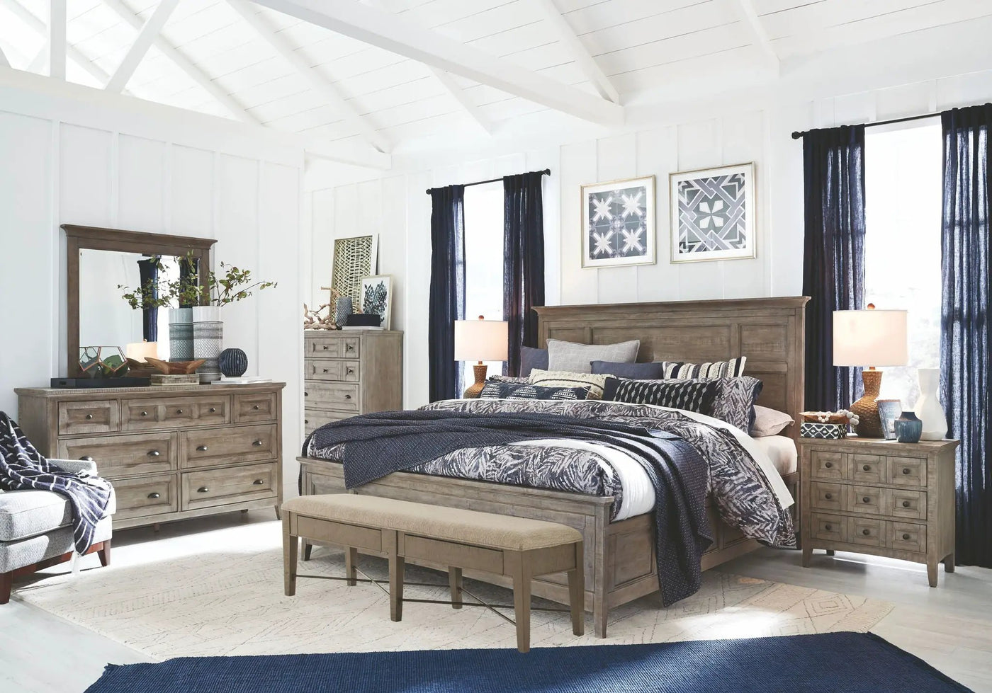 Paxton Place - Complete Panel Bed With Regular Rails by Unique Piece Furniture