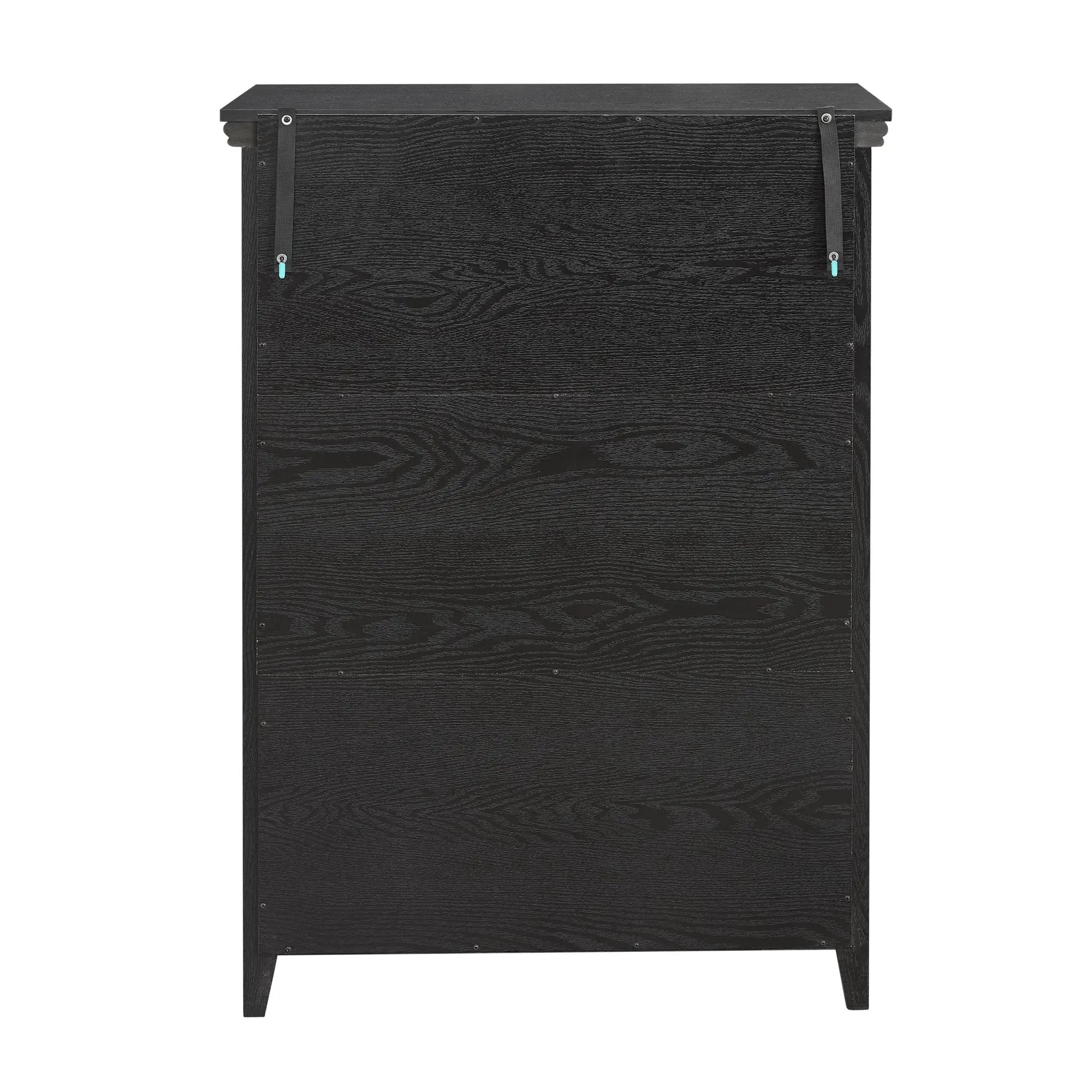 Modern 5-Drawer Black Dresser for Living Room Storage by HouseOfZazla
