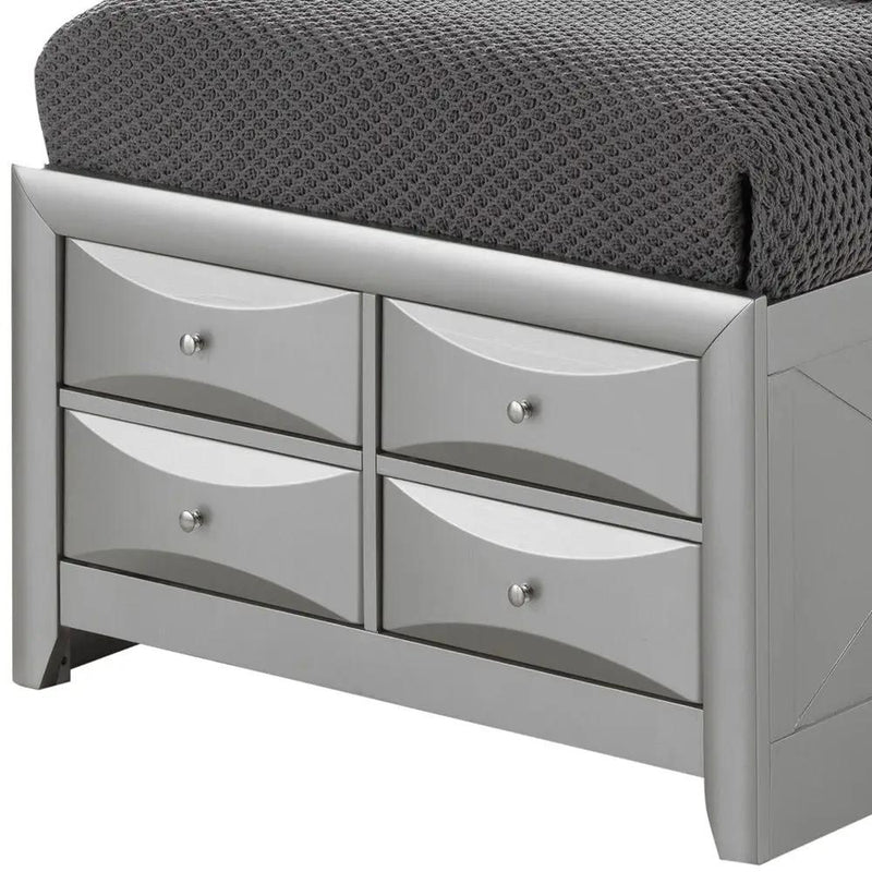 Modern Design Storage Bed With Bookcase Headboard by Unique Piece Furniture