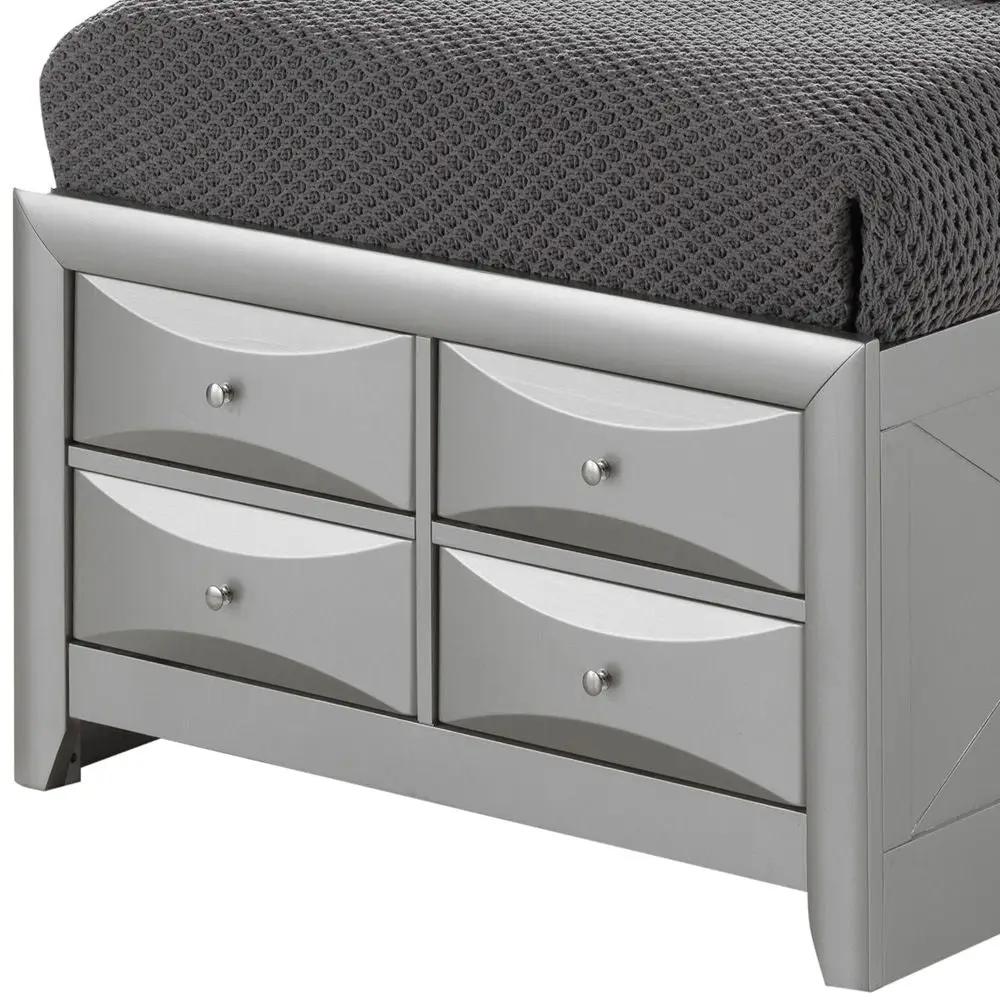 Modern Design Storage Bed With Bookcase Headboard by HouseOfZazla