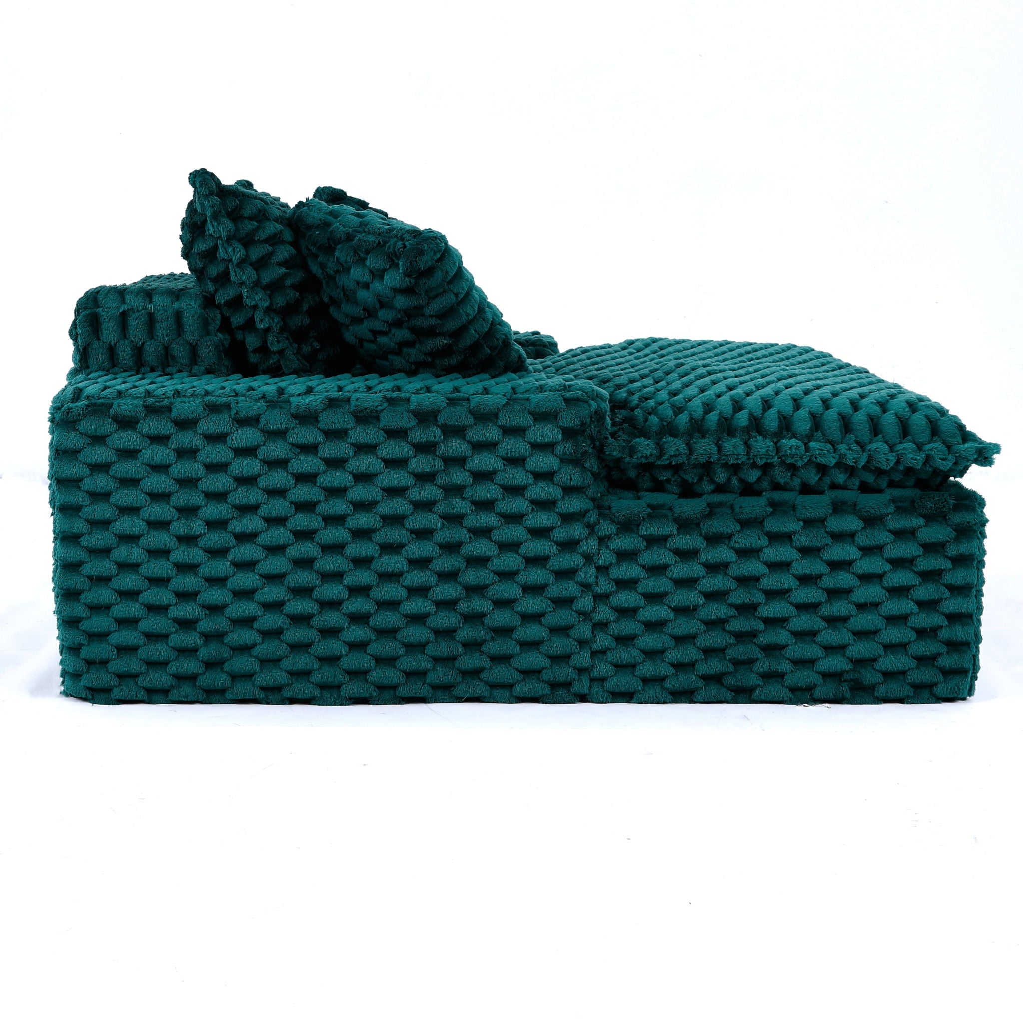 Comfort Bearing Sofa With 2 Pillows And 1 Backrest - Green by HouseOfZazla