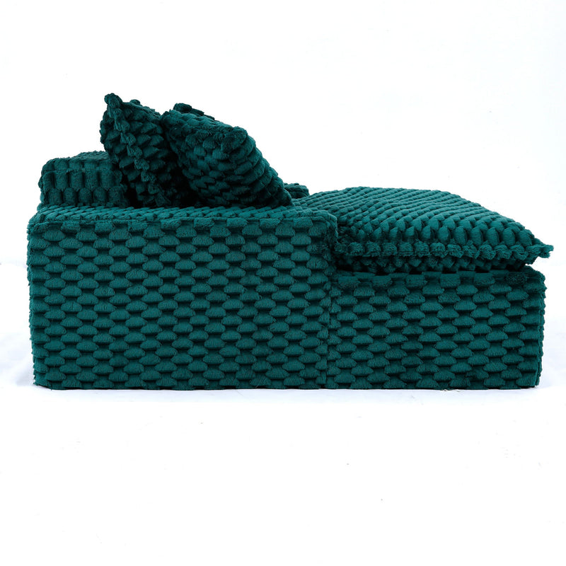 Comfort Bearing Sofa With 2 Pillows And 1 Backrest - Green by HouseOfZazla