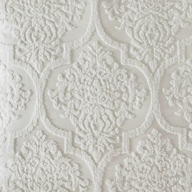 King/Cal King 3 Piece Tufted Cotton Chenille Damask Duvet Cover Set by HouseOfZazla