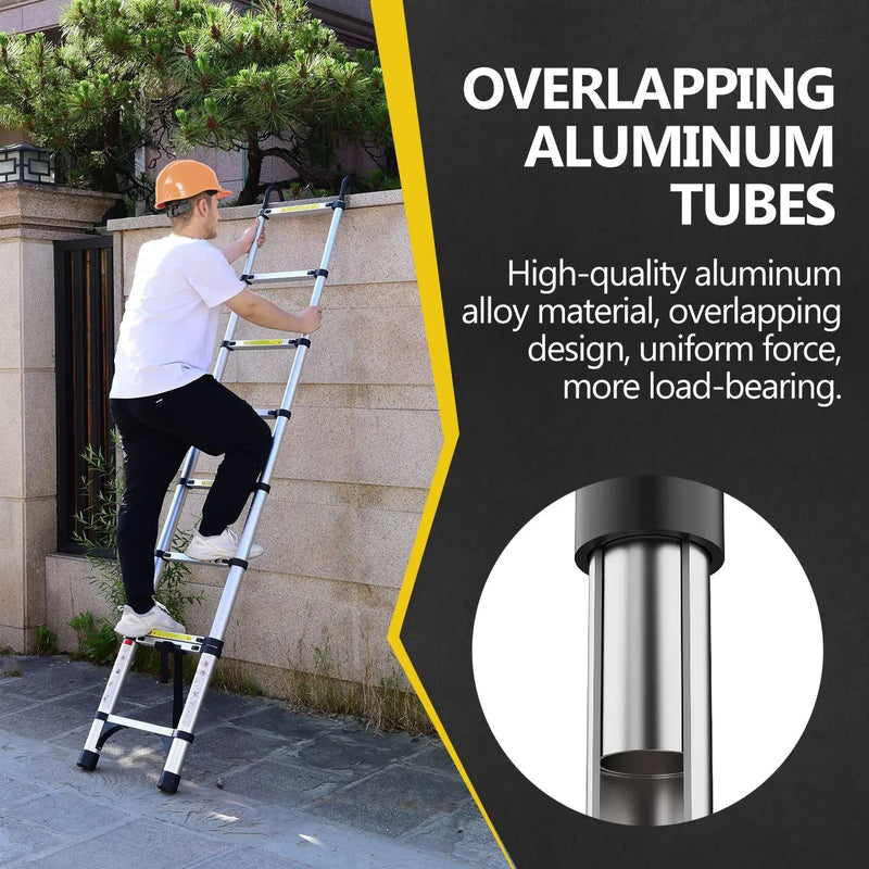 8.5FT Telescopic Ladder - Aluminum Alloy Multi-Purpose Ladder by HouseOfZazla