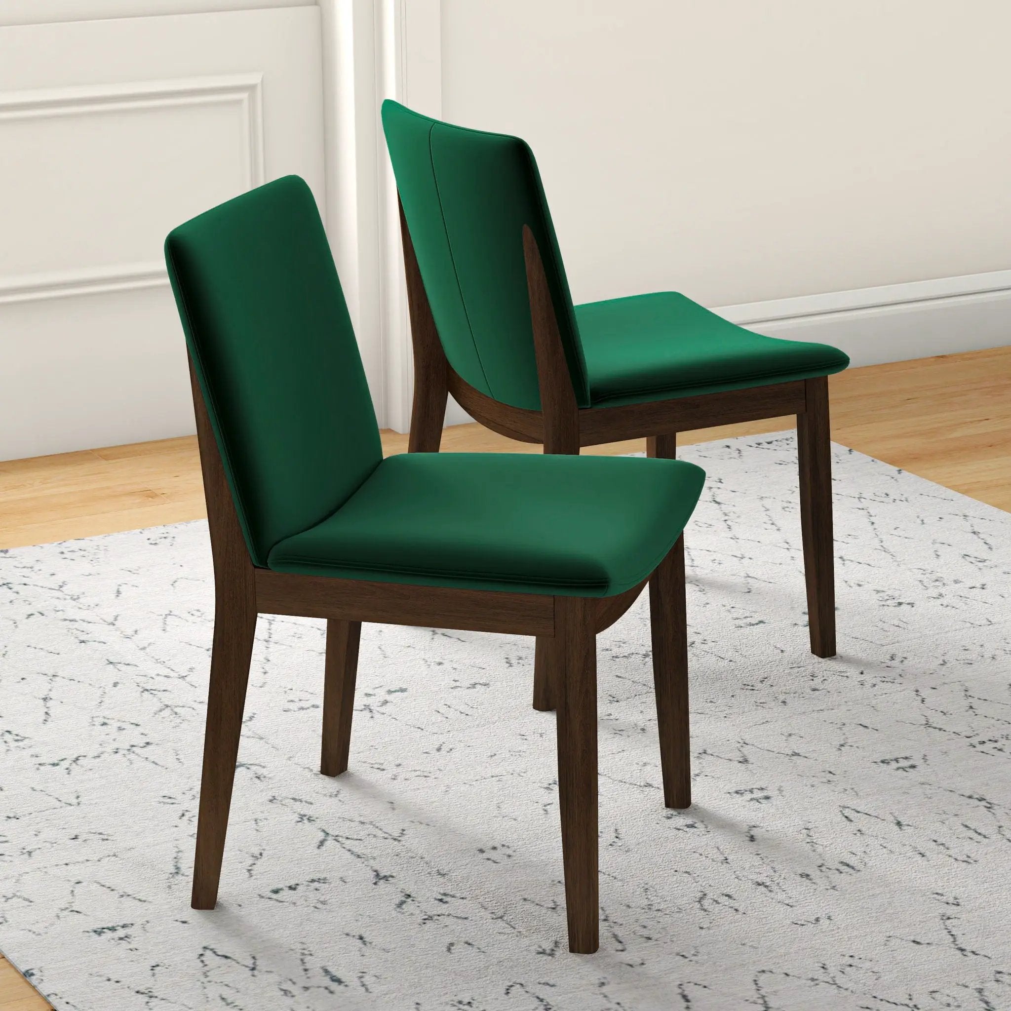 Laura - Mid-Century Modern Solid Wood Dining Chair (Set of 2) by Unique Piece Furniture