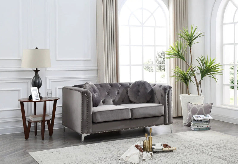 Stylish Sloped Arm Loveseat by Unique Piece Furniture