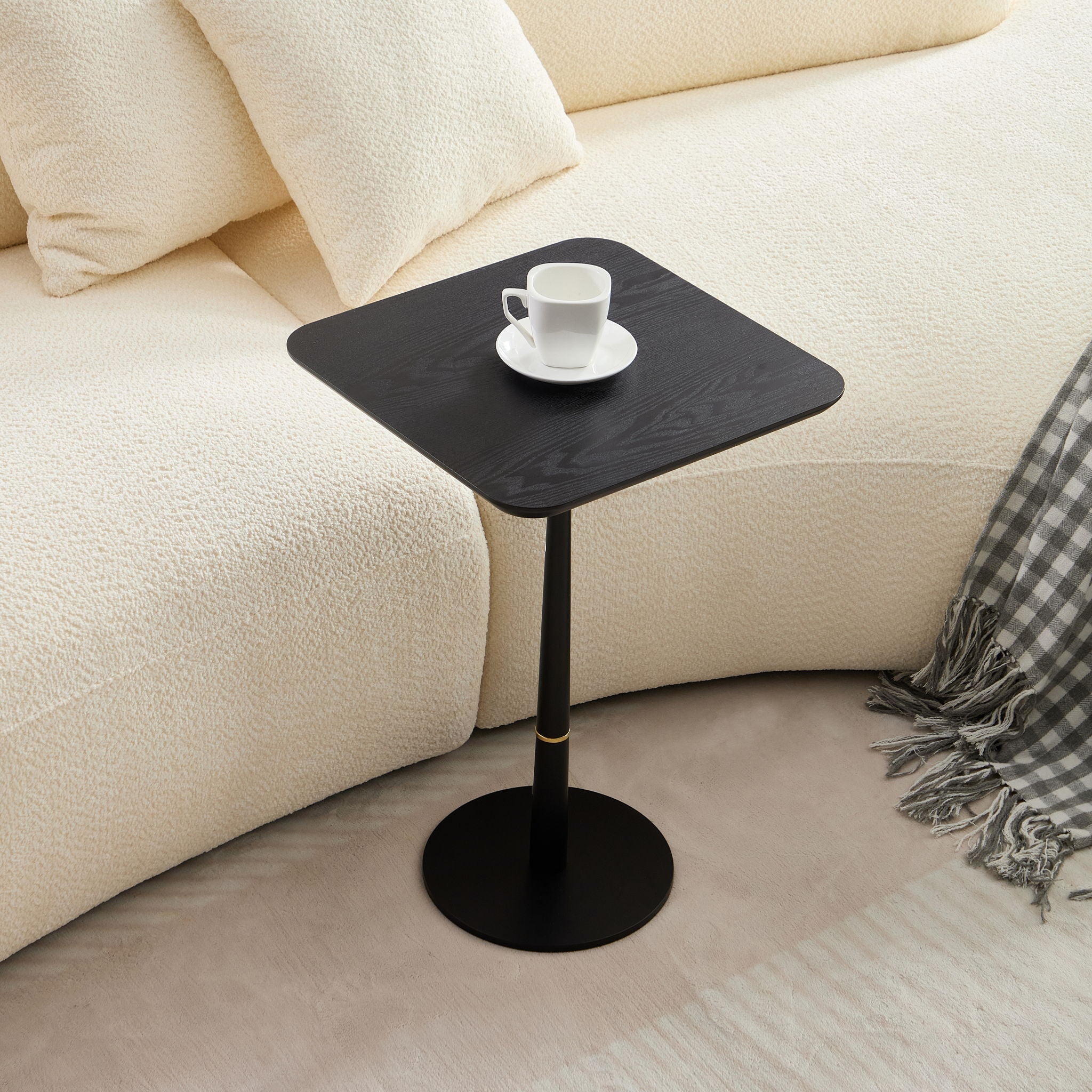 Modern Square Coffee Table And Computer Desk - Black / Gold by HouseOfZazla