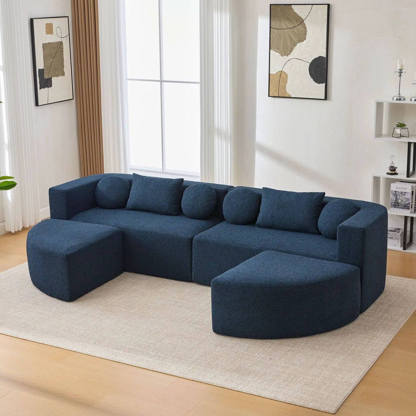 Boneless - Couch Modular Sectional Sofa With Deep Seating And Curved Design by Unique Piece Furniture