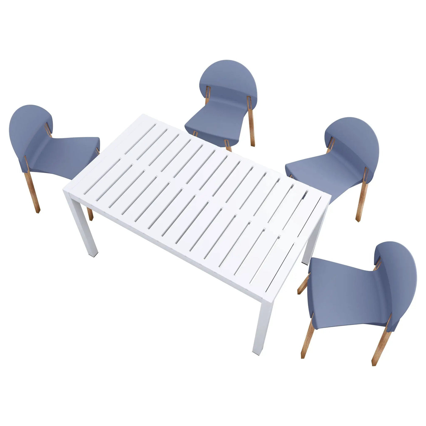 4 Piece Set Of Single Chairs With Long Table by HouseOfZazla
