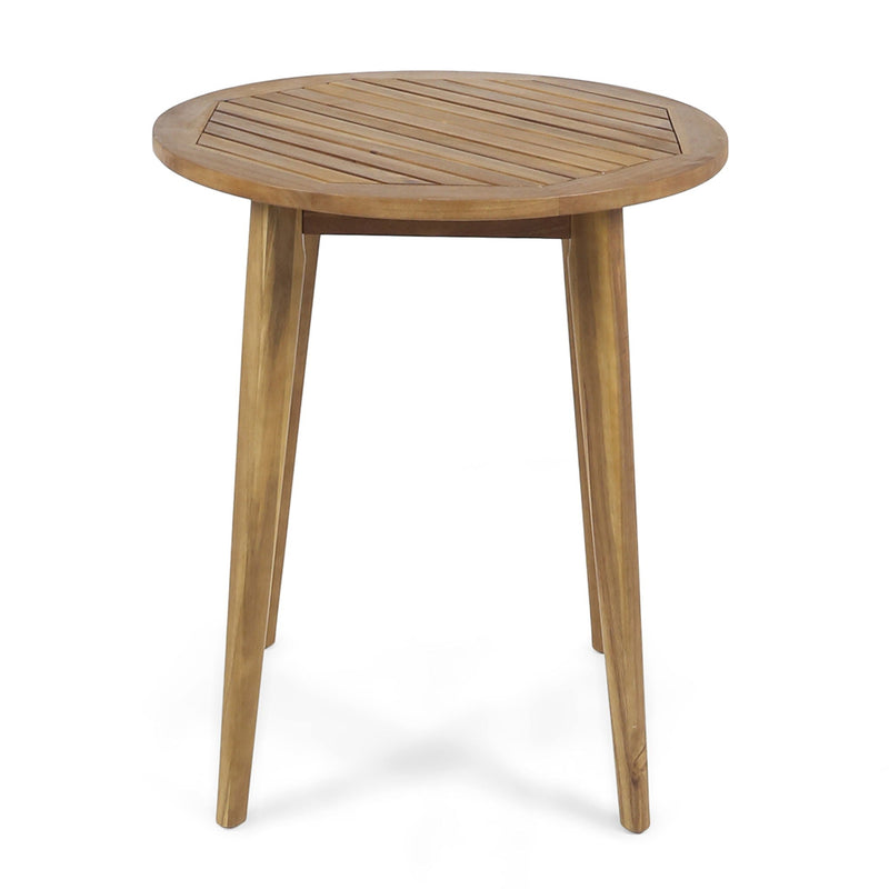 Stamford Modern Outdoor Bistro Table with Water-Resistant Teak by HouseOfZazla