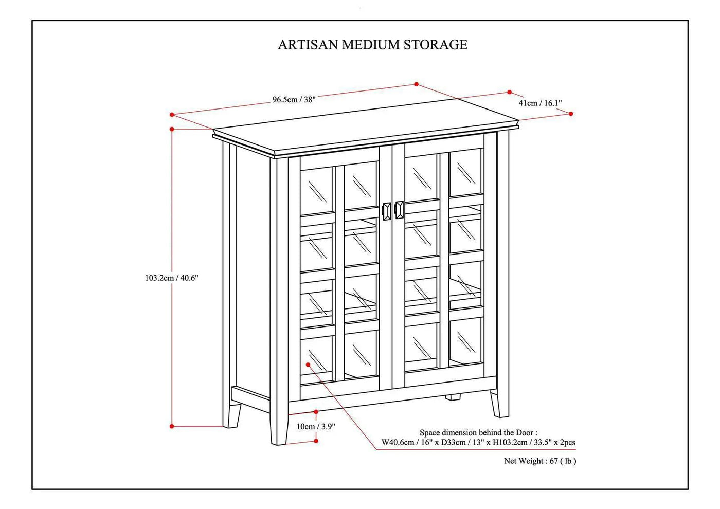 Artisan - Handcrafted Medium Storage Cabinet by Unique Piece Furniture