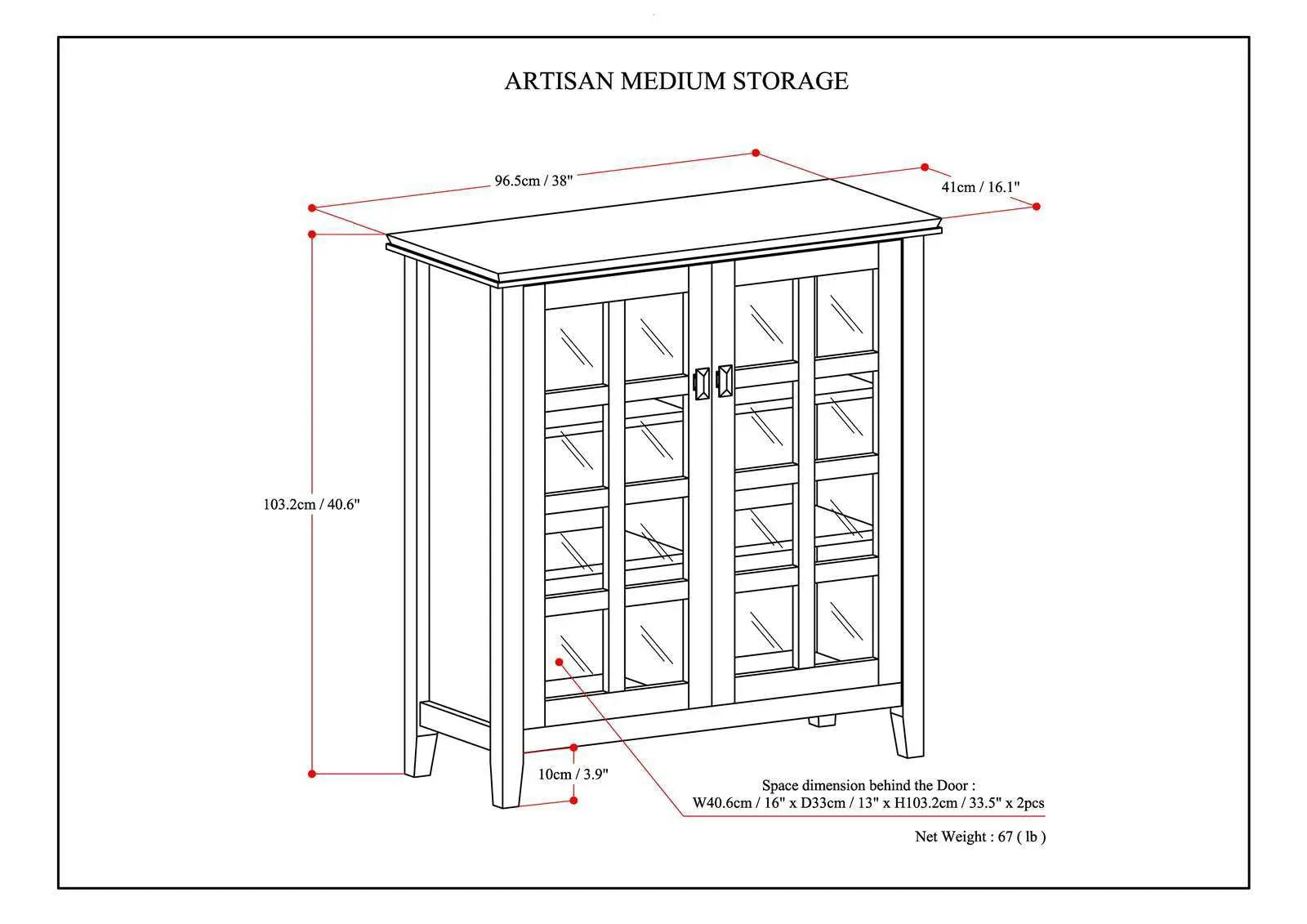 Artisan - Handcrafted Medium Storage Cabinet by Unique Piece Furniture