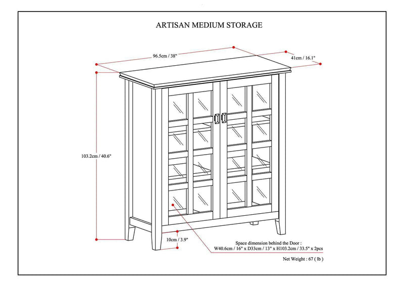 Artisan - Handcrafted Medium Storage Cabinet by HouseOfZazla