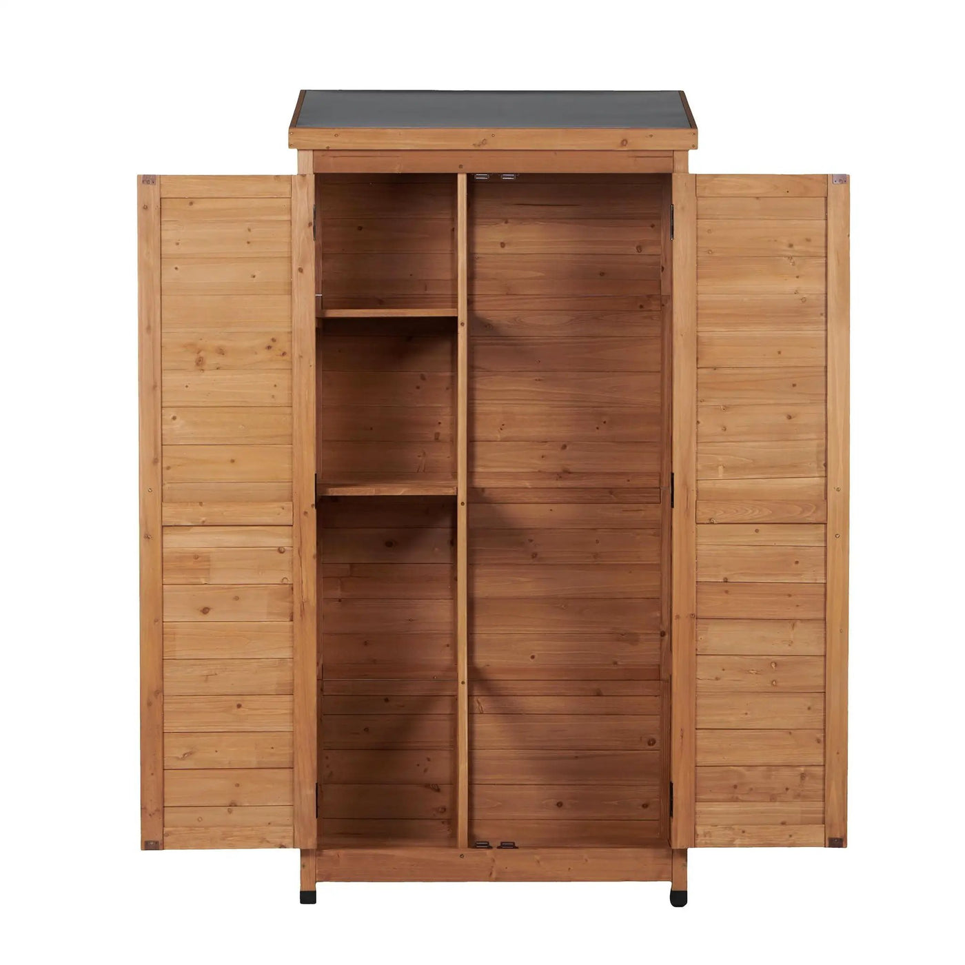 Outdoor Storage Shed With Vertical Tool Cabinet For Backyard by HouseOfZazla
