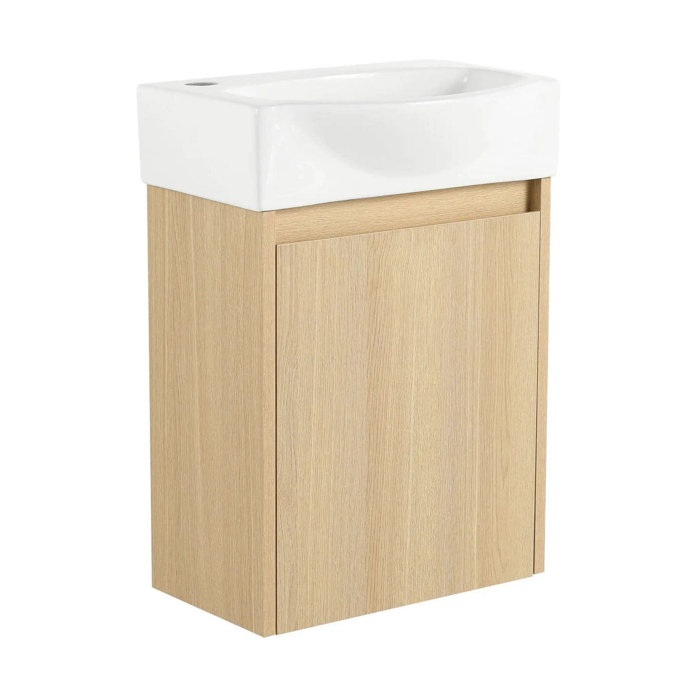 Modern Bathroom Vanity With Ceramic Basin, Wall Mounted Floating Sink Combo, Storage Cabinet by HouseOfZazla