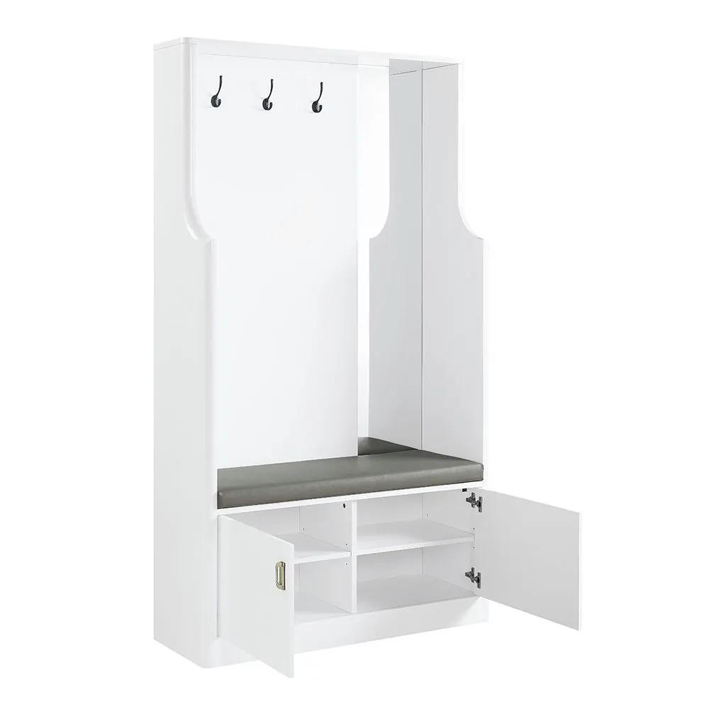 Buck II - Hall Tree - White High Gloss by Unique Piece Furniture