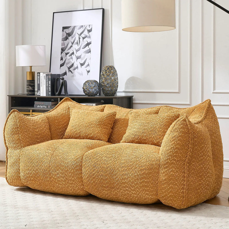 Comfortable Dual Beanbag Chair With High Resilience Foam Core For 2 People by HouseOfZazla