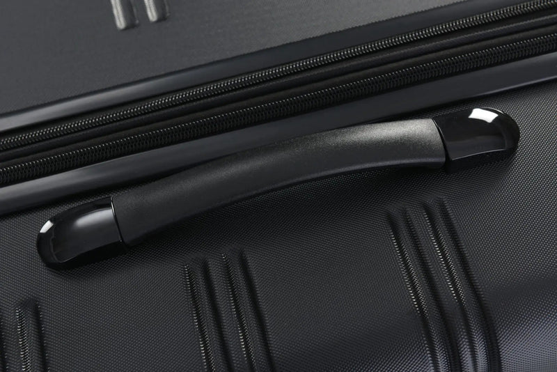 3 Piece Luggage Set Hardside Spinner Suitcase With Tsa Lock 20" 24" 28" Available - Black by HouseOfZazla