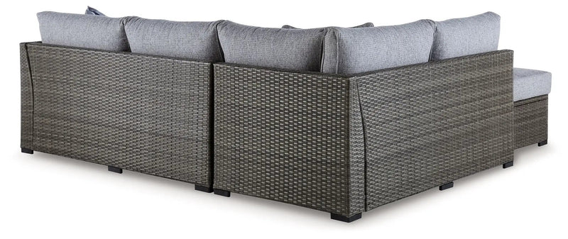Petal Road - Loveseat Sectional, Ottoman, Table Set (Set of 4) - Gray by Unique Piece Furniture