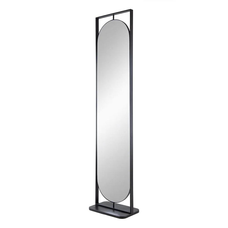 Full Length Standing Mirror, 360° Swivel Floor Mirror For Bedroom - Black by Unique Piece Furniture