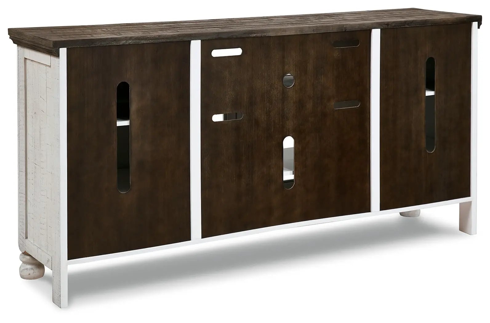 Havalance - Extra Large TV Stand - 4 Doors - Brown / Beige by Unique Piece Furniture