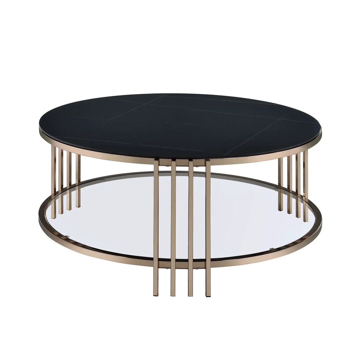 Abisha - Sintered Stone Top Round Table by Unique Piece Furniture