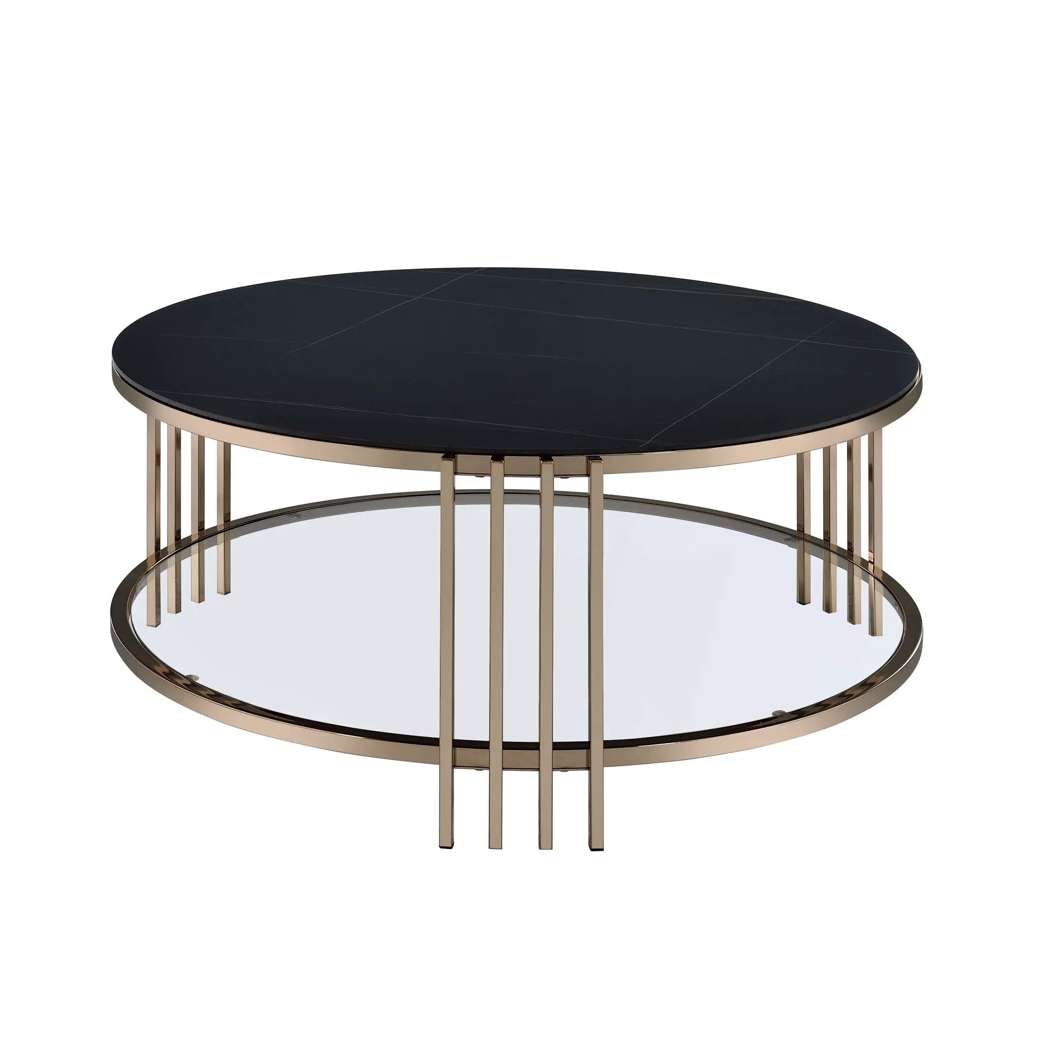 Abisha - Sintered Stone Top Round Table by Unique Piece Furniture