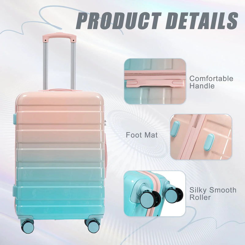 20"/24"/28" 3-Piece Set in Gradient Color Luggage by HouseOfZazla