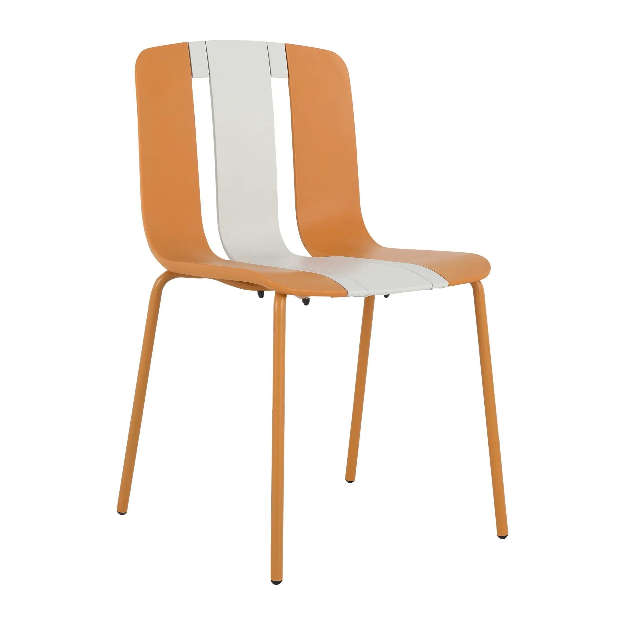 4 Piece Set Of Modern Striped Color Blocking Single Chairs With Round Table by Unique Piece Furniture