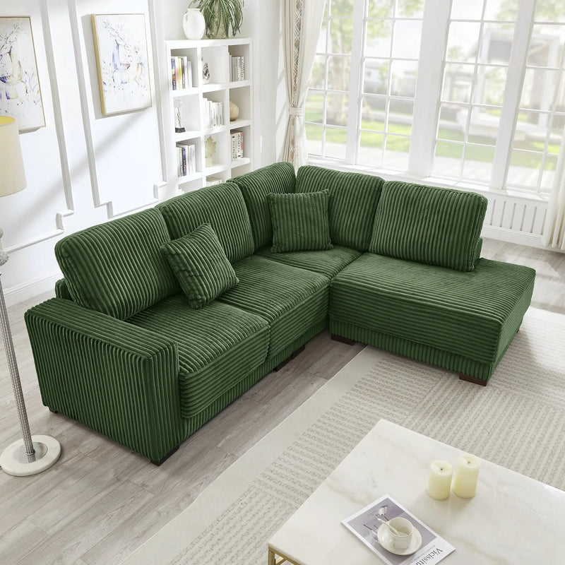 93" Sectional Sofa, L Shaped Sofa Couch by HouseOfZazla