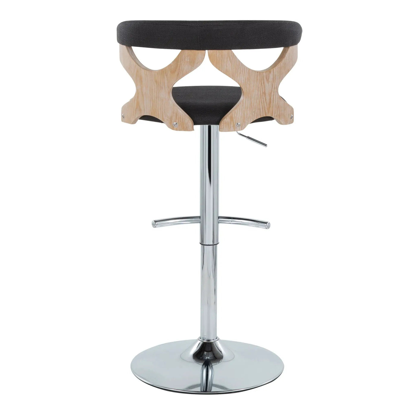 Gardenia - Contemporary Adjustable Barstool With Swivel / Rounded T Footrest (Set of 2) by HouseOfZazla