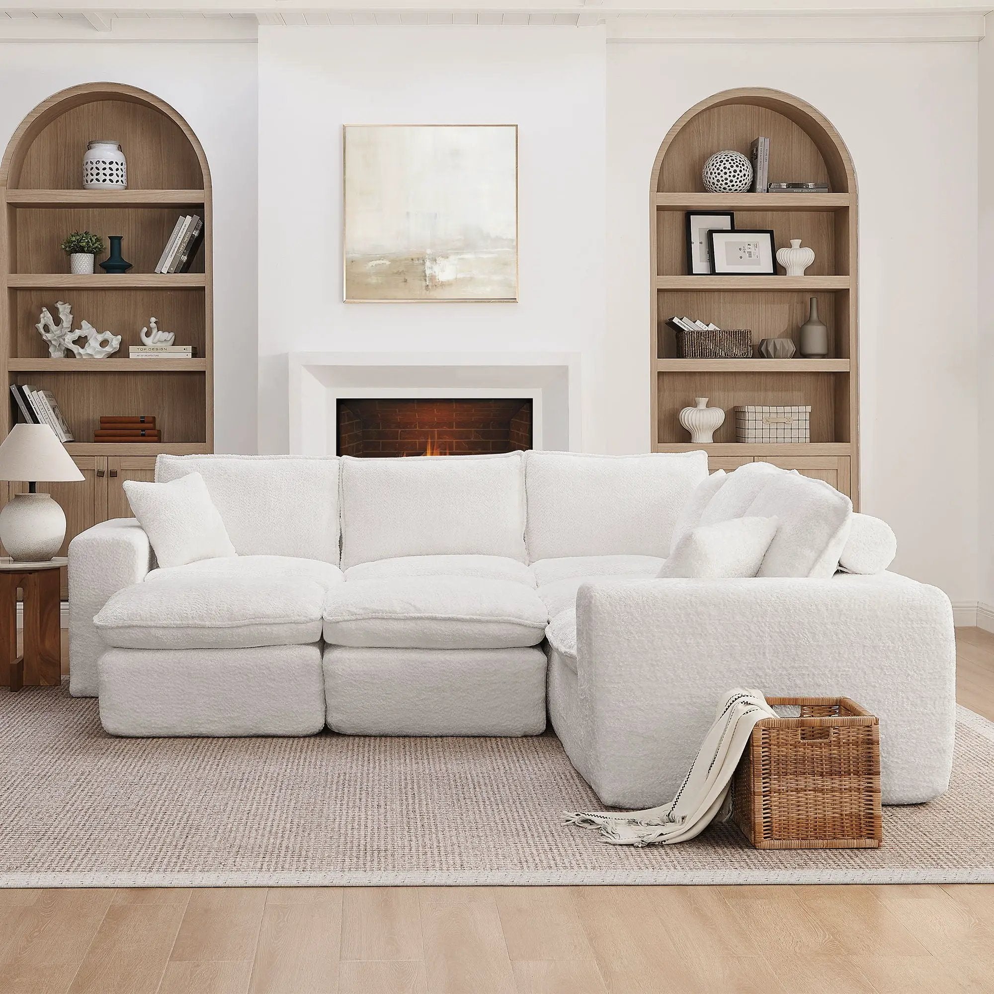 Sectional Sofa With Moveable Ottoman by Unique Piece Furniture