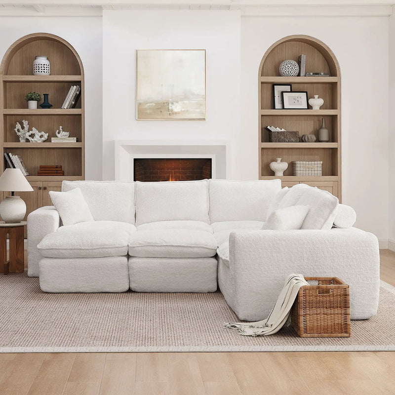 Sectional Sofa With Moveable Ottoman by Unique Piece Furniture